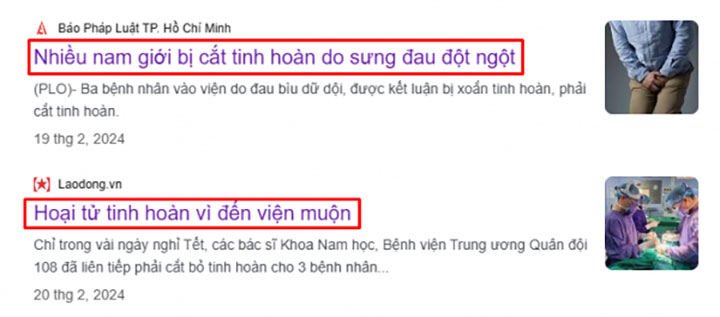 sưng tinh hoàn