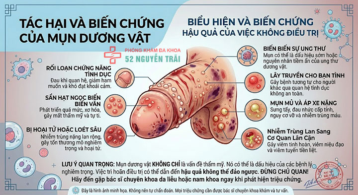 Nổi Mụn Ở Dương Vật – Điều Trị Sớm Hiệu Quả 5 Tác hại nổi mụn ở dương vật