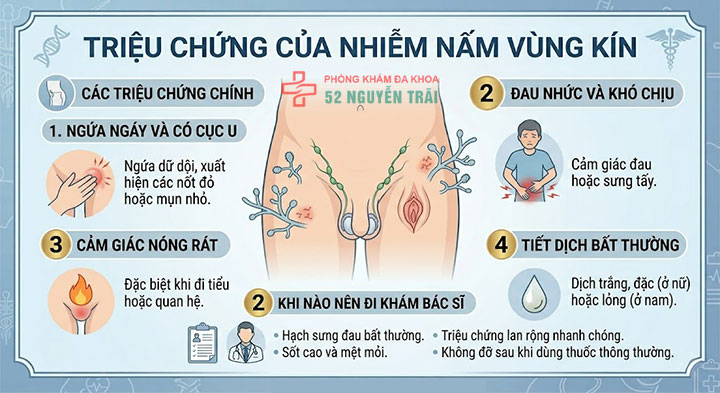 Nấm vùng kín: Triệu chứng, nguyên nhân và cách xử lý 3 Triệu chứng của nhiễm nấm vùng kín