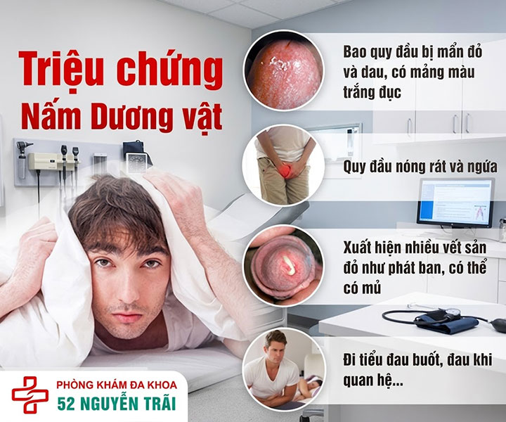 triệu chứng nấm dương vật