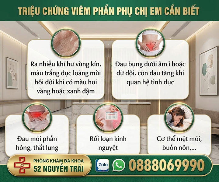 triệu chứng viêm phần phụ