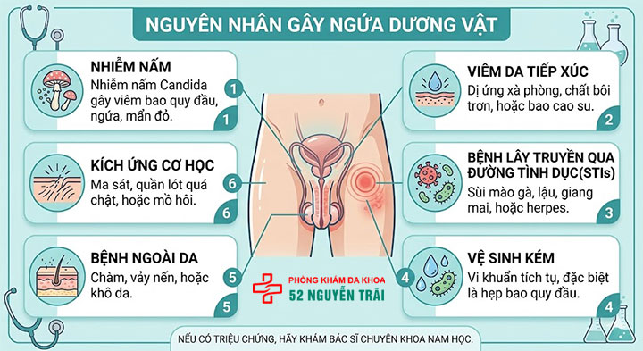 Nguyên Nhân Ngứa Dương Vật, Tư Vấn Cách Khắc Phục 3 nguyên nhân gây ngứa dương vật