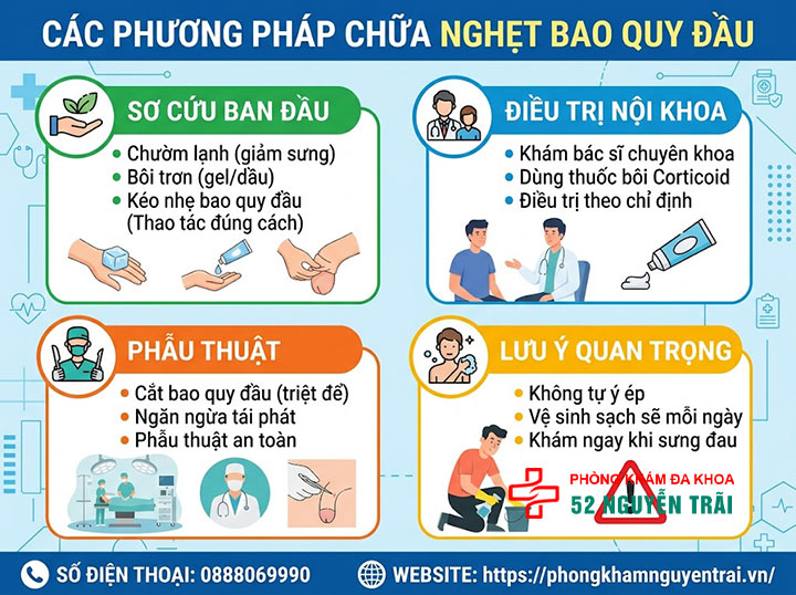 Cách chữa nghẹt bao quy đầu an toàn: Cảnh báo từ bác sĩ chuyên khoa 3 Ảnh minh hoạ: Các phương pháp chữa nghẹt bao quy đầu