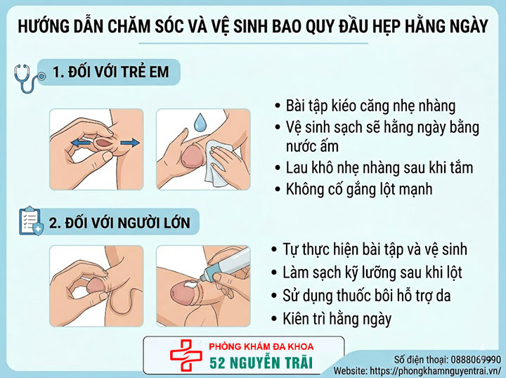 Cách chữa hẹp bao quy đầu tại nhà: Hiệu quả hay rủi ro? 7 Ảnh minh hoạ: Hướng dẫn chăm sóc và vệ sinh bao quy đầu hẹp