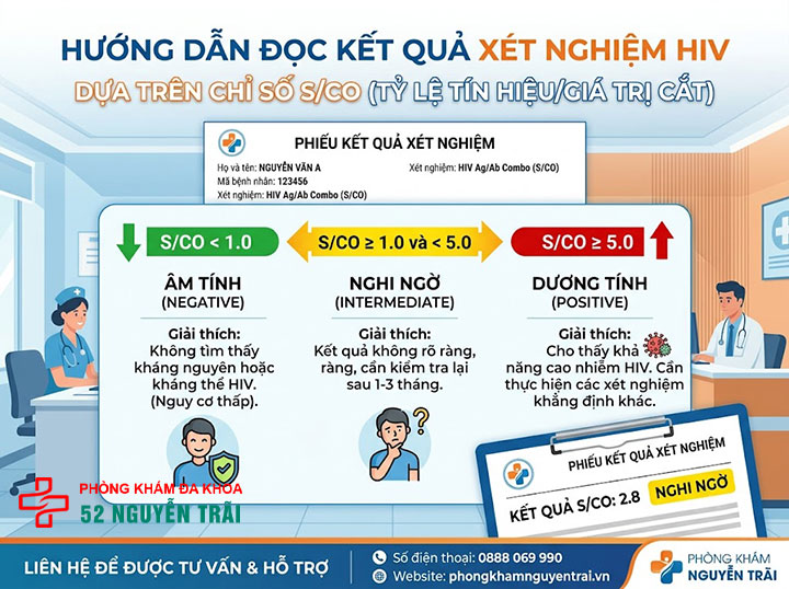 Cách đọc kết quả xét nghiệm HIV và quy trình bảo mật 2 Cách đọc kết quả xét nghiệm HIV: hiểu đúng chỉ số S/CO