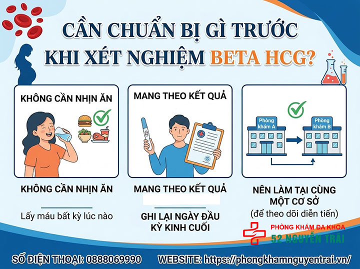 Xét nghiệm Beta HCG bao nhiêu tiền? Bảng giá mới nhất 5 Cần chuẩn bị gì trước khi xét nghiệm Beta HCG?