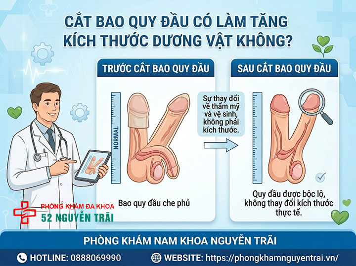 Khám Phá Lợi Ích: Cắt Bao Quy Đầu Để Làm Gì Và Có Tốt Không? 4 Cắt bao quy đầu có làm tăng kích thước dương vật không
