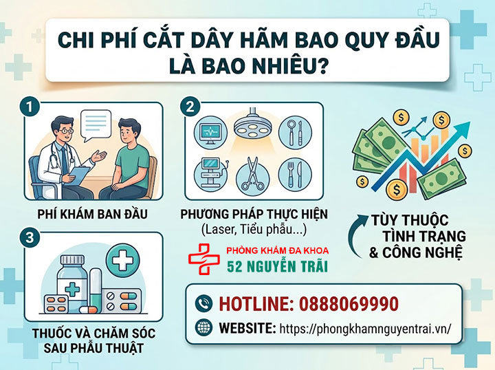 Cắt Dây Hãm Bao Quy Đầu: Khi Nào Cần Và Có Đau Không? 5 Chi phí cắt dây hãm bao quy đầu là bao nhiêu?