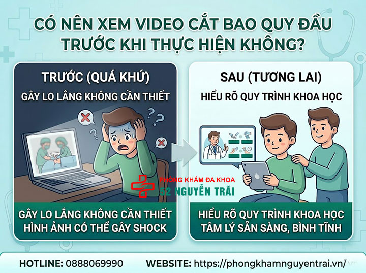 Trước Và Sau Cắt Bao Quy Đầu: Thay Đổi Ra Sao? 4 Có nên xem video cắt bao quy đầu trước khi thực hiện không?