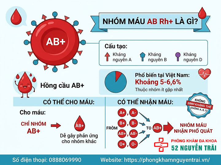 Hệ nhóm máu Rh là gì? Rh+ và Rh- khác nhau ra sao? 7 Nhóm máu AB Rh+ là gì?