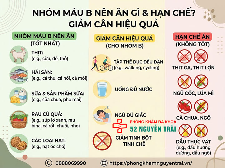 Ăn theo nhóm máu: Thực đơn A, B, O, AB chi tiết 6 Nhóm máu B nên ăn gì?