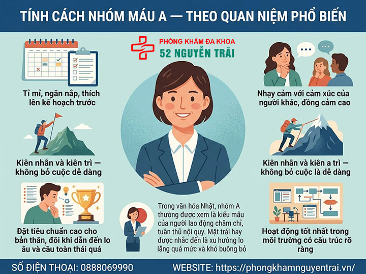 Tính cách theo nhóm máu A, B, O, AB: Đúng không? 2 Tính cách nhóm máu A — Theo quan niệm phổ biến