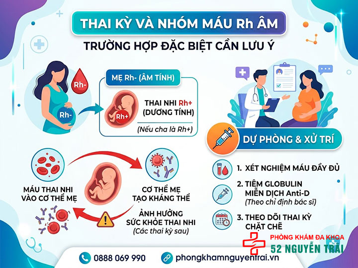 Xét nghiệm nhóm máu: Quy trình & cách đọc kết quả 8 Trường hợp đặc biệt: Nhóm máu Rh âm và thai kỳ