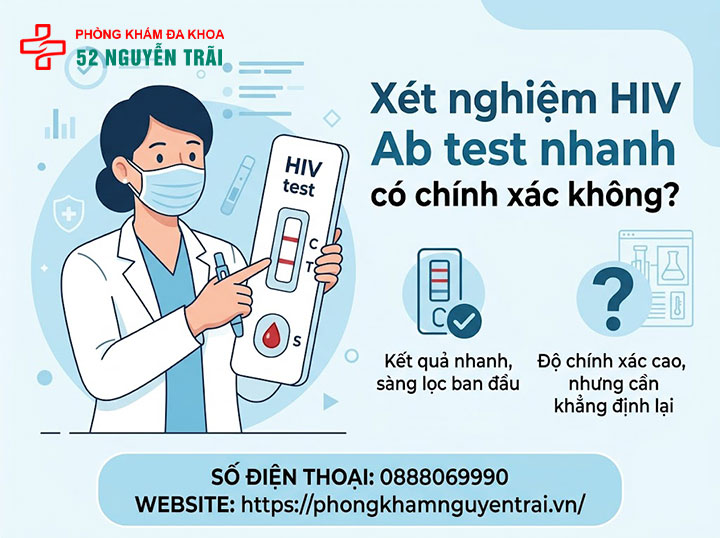Combo, PCR, Test nhanh: Phân biệt các loại xét nghiệm HIV 2 Xét nghiệm HIV Ab test nhanh có chính xác không?