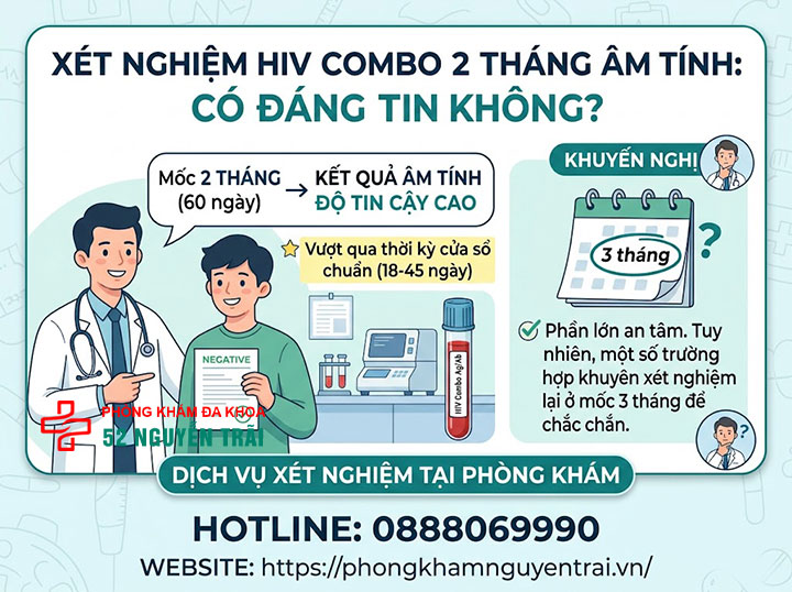 Xét nghiệm HIV sau bao lâu thì chính xác? Khi nào nên đi xét nghiệm? 4 Xét nghiệm HIV Combo 2 tháng âm tính có đáng tin không?