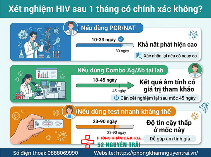 Xét nghiệm HIV sau bao lâu thì chính xác? Khi nào nên đi xét nghiệm? 3 Xét nghiệm HIV sau 1 tháng có chính xác không?