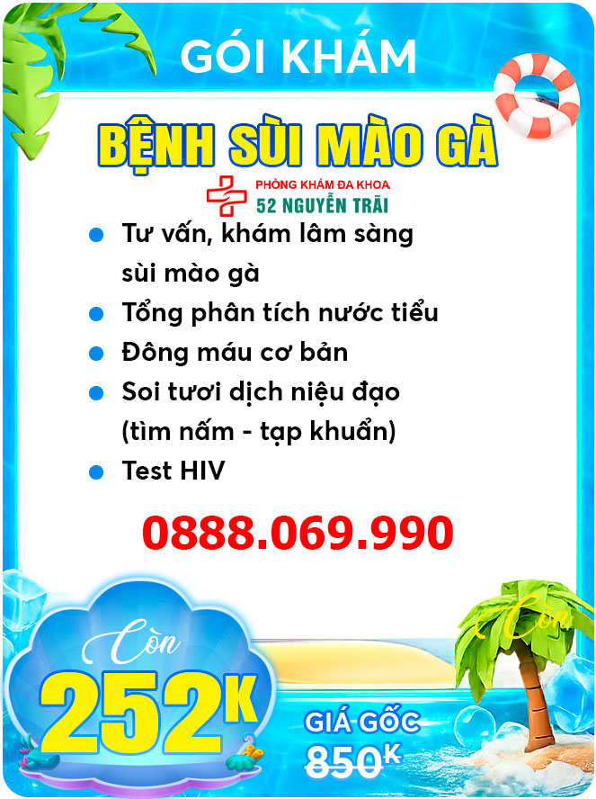 Hè rực rỡ - Ưu đãi hết cỡ từ ngày 01/6/2026 – 30/6/2026. 10 Gói khám bệnh sùi mào gà