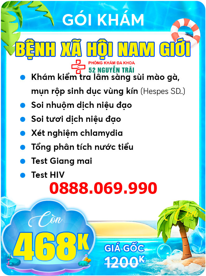 Hè rực rỡ - Ưu đãi hết cỡ từ ngày 01/6/2026 – 30/6/2026. 8 Gói khám bệnh xã hội nam