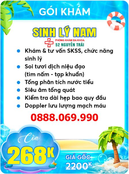 Bảng giá khám nam khoa hết bao nhiêu tiền? Chi phí mới nhất 12 Gói khám sinh lý nam