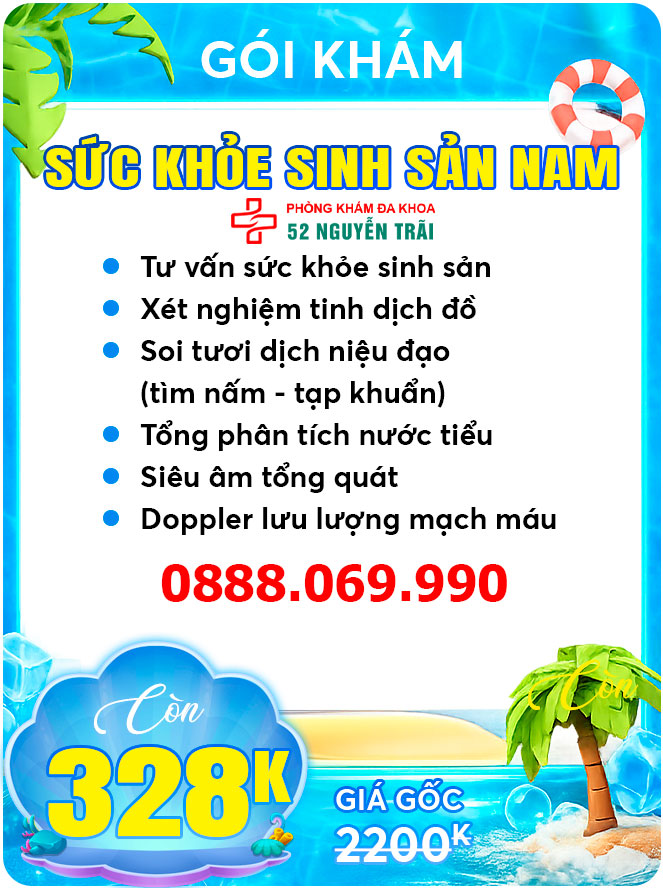Hè rực rỡ - Ưu đãi hết cỡ từ ngày 01/6/2026 – 30/6/2026. 12 Gói khám sức khoẻ sinh sản nam