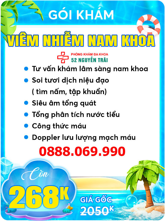 Hè rực rỡ - Ưu đãi hết cỡ từ ngày 01/6/2026 – 30/6/2026. 2 Gói khám viêm nhiễm nam khoa