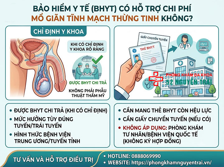 Chi Phí Mổ Giãn Tĩnh Mạch Thừng Tinh 2026 Mới Nhất 3 Bảo hiểm y tế (BHYT) có hỗ trợ chi phí mổ giãn tĩnh mạch thừng tinh không?