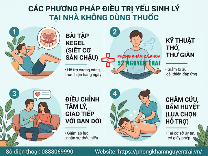 Cách chữa yếu sinh lý ở nam giới hiệu quả, an toàn 2 Các phương pháp điều trị yếu sinh lý tại nhà không dùng thuốc