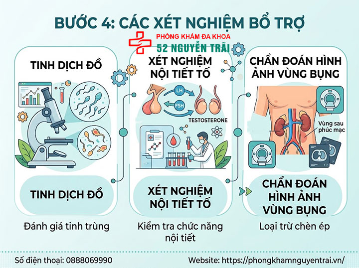 Chẩn Đoán Giãn Tĩnh Mạch Thừng Tinh Bằng Siêu Âm Doppler 5 Các xét nghiệm bổ trợ giãn tĩnh mạch thừng tinh