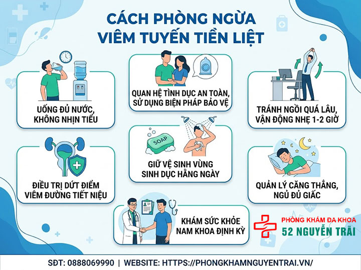 Nguyên nhân gây viêm tuyến tiền liệt ở nam giới 6 Cách phòng ngừa viêm tuyến tiền liệt