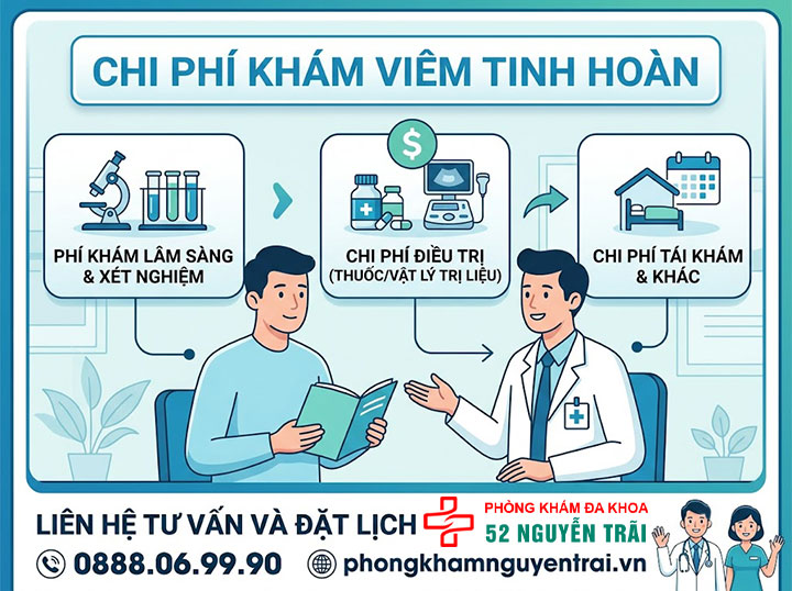 Viêm Tinh Hoàn Khám Ở Đâu? Chi Phí Khám Chữa Bao Nhiêu? 4 Chi Phí Khám Viêm Tinh Hoàn Gồm Những Khoản Nào?