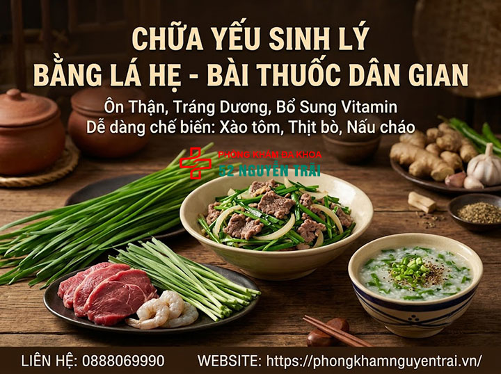 Mẹo dân gian chữa yếu sinh lý bằng gừng, tỏi tại nhà 4 Chữa yếu sinh lý bằng Lá hẹ