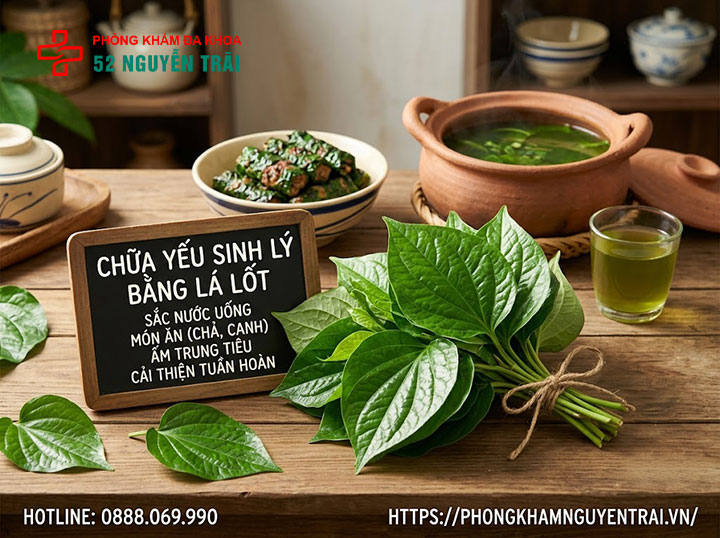 Mẹo dân gian chữa yếu sinh lý bằng gừng, tỏi tại nhà 6 Chữa yếu sinh lý bằng Lá lốt