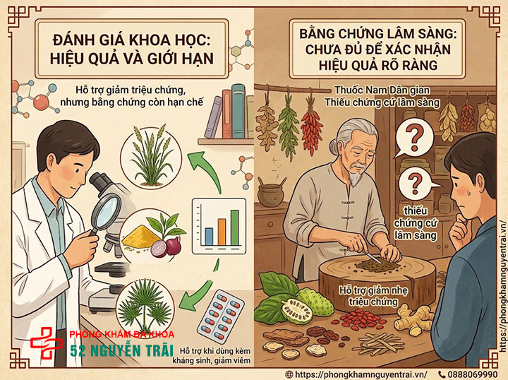 Chữa viêm tuyến tiền liệt bằng thuốc nam, đông y tại nhà: Có hiệu quả không? 3 Đánh giá khoa học: Hiệu quả và giới hạn