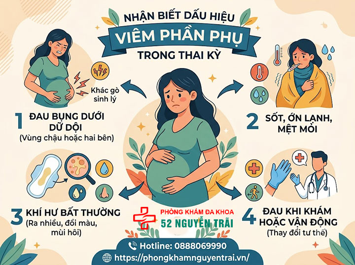 Viêm Phần Phụ Khi Mang Thai Và Sau Sinh: Cần Biết Gì? 2 Dấu hiệu nhận biết viêm phần phụ trong thai kỳ