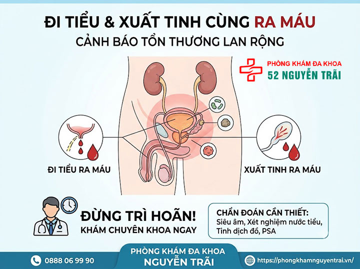 Nguyên Nhân Xuất Tinh Ra Máu Và Mức Độ Nguy Hiểm 4 Đi tiểu và xuất tinh cùng ra máu