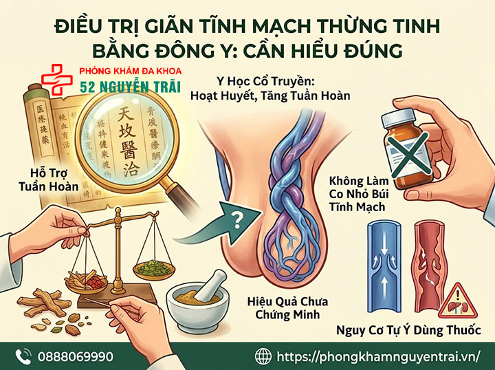 Cách chữa giãn tĩnh mạch thừng tinh tại nhà có hiệu quả? 3 Điều trị giãn tĩnh mạch thừng tinh bằng Đông y