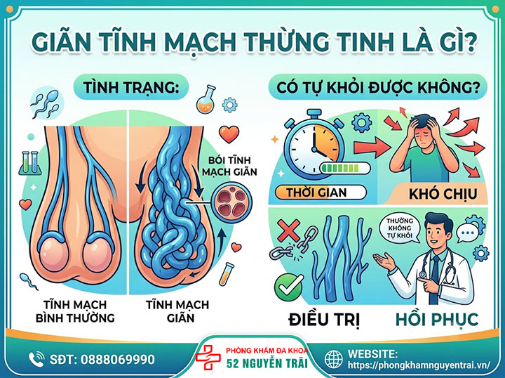 Cách chữa giãn tĩnh mạch thừng tinh tại nhà có hiệu quả? 1 Giãn tĩnh mạch thừng tinh là gì, có tự khỏi được không?