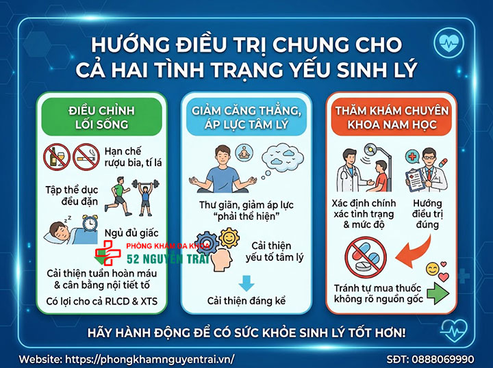 Yếu sinh lý và xuất tinh sớm: Giống hay khác nhau? 4 Hướng điều trị chung cho cả hai tình trạng yếu sinh lý