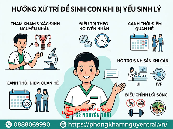 Yếu sinh lý có con được không? Giải đáp từ bác sĩ 4 Hướng xử trí để vẫn có thể sinh con khi bị yếu sinh lý