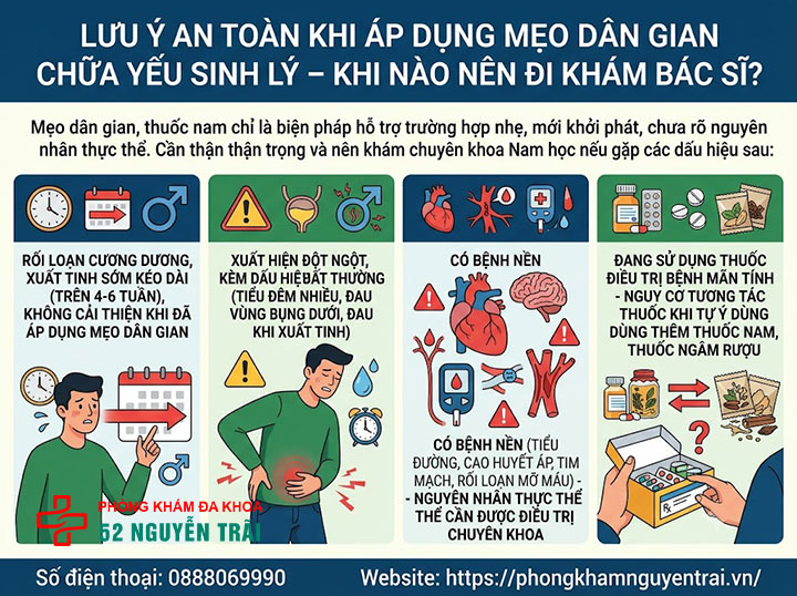 Mẹo dân gian chữa yếu sinh lý bằng gừng, tỏi tại nhà 9 Lưu ý an toàn khi áp dụng mẹo dân gian chữa yếu sinh lý