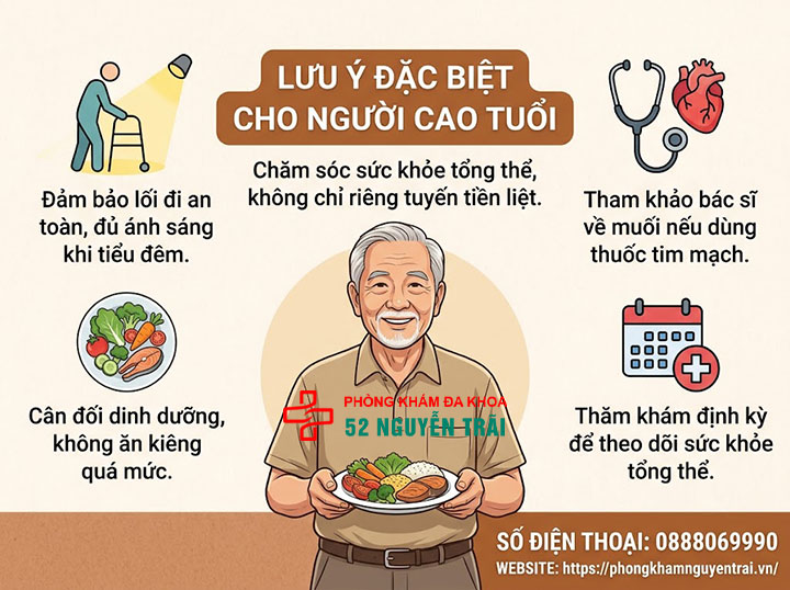Phì đại tuyến tiền liệt nên ăn gì, kiêng gì? Chế độ dinh dưỡng 7 Lưu ý đặc biệt cho người cao tuổi