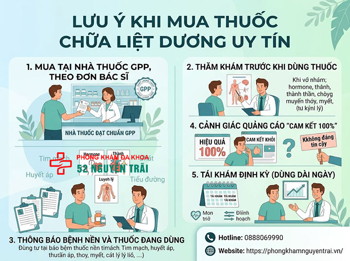 Thuốc Chữa Liệt Dương – Tổng Hợp Tây Y, Nam Y, Đông Y 5 Lưu ý khi mua thuốc chữa liệt dương uy tín