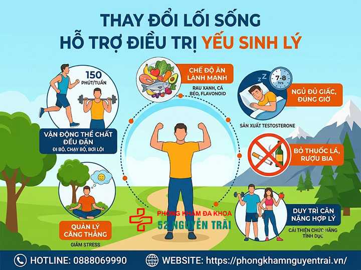 Cách chữa yếu sinh lý ở nam giới hiệu quả, an toàn 4 Luyện tập, thay đổi lối sống hỗ trợ điều trị yếu sinh lý