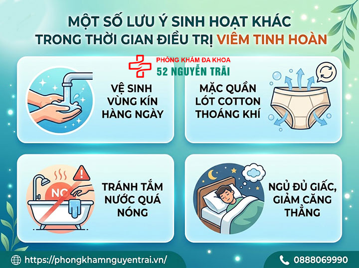 Viêm Tinh Hoàn Nên Ăn Gì, Kiêng Gì? Có Quan Hệ Được? 6 Một Số Lưu Ý Sinh Hoạt Khác Trong Thời Gian Điều Trị Viêm Tinh Hoàn
