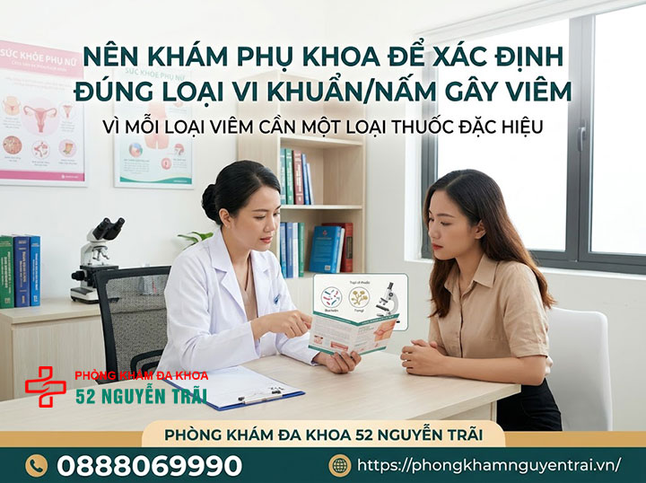 Viêm âm đạo do nấm Candida, Gardnerella, Trichomonas: Phân biệt và điều trị 7 Nên khám phụ khoa để xác định đúng loại vi khuẩn/nấm gây viêm