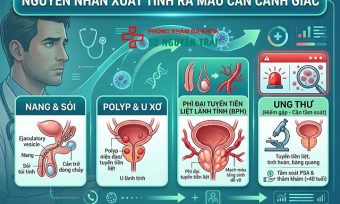 Nguyên nhân xuất tinh ra máu cần cảnh giác: polyp, u xơ, ung thư tuyến tiền liệt