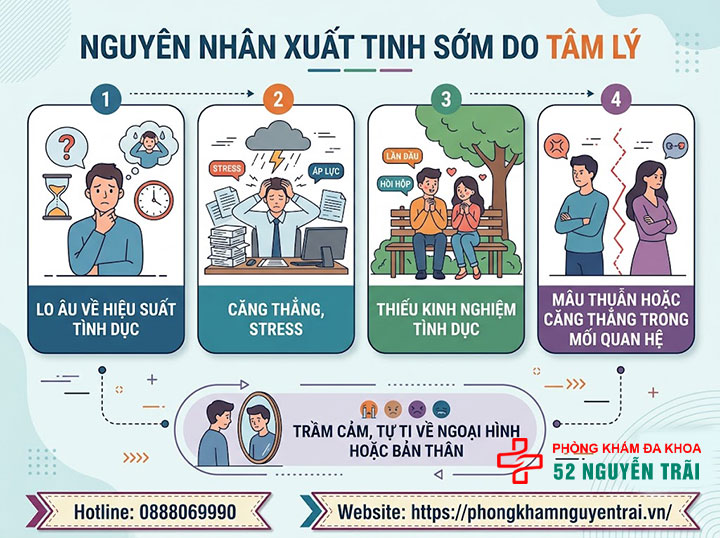 Nguyên nhân xuất tinh sớm và cách khắc phục chi tiết 1 Nguyên nhân xuất tinh sớm do tâm lý