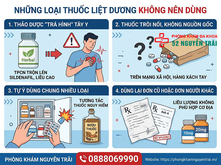 Thuốc Chữa Liệt Dương – Tổng Hợp Tây Y, Nam Y, Đông Y 4 Những loại thuốc liệt dương KHÔNG nên dùng