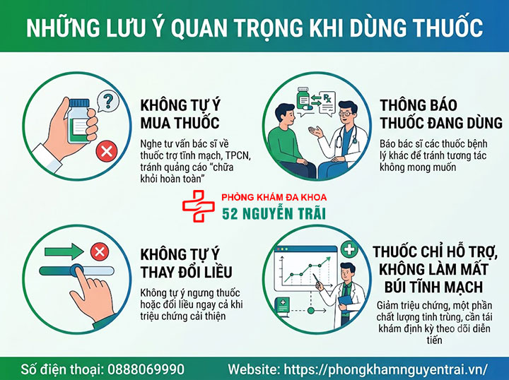 Thuốc Điều Trị Giãn Tĩnh Mạch Thừng Tinh – Loại Nào Tốt? 5 Những lưu ý quan trọng khi dùng thuốc