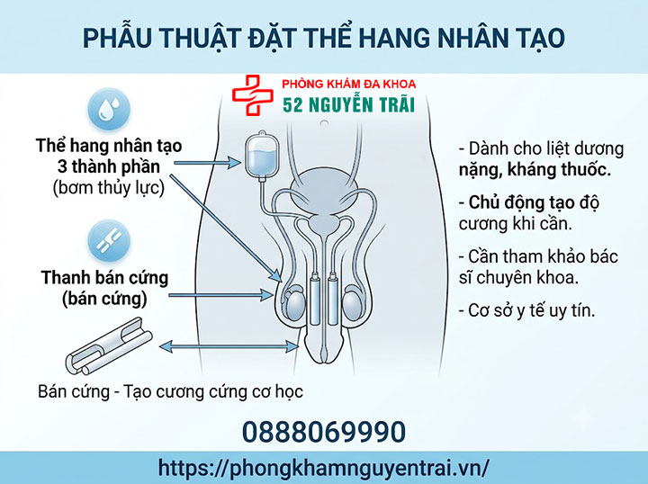 Cách Chữa Liệt Dương – Từ Thuốc Tây Đến Bài Thuốc Dân Gian 6 Phẫu thuật đặt thể hang nhân tạo